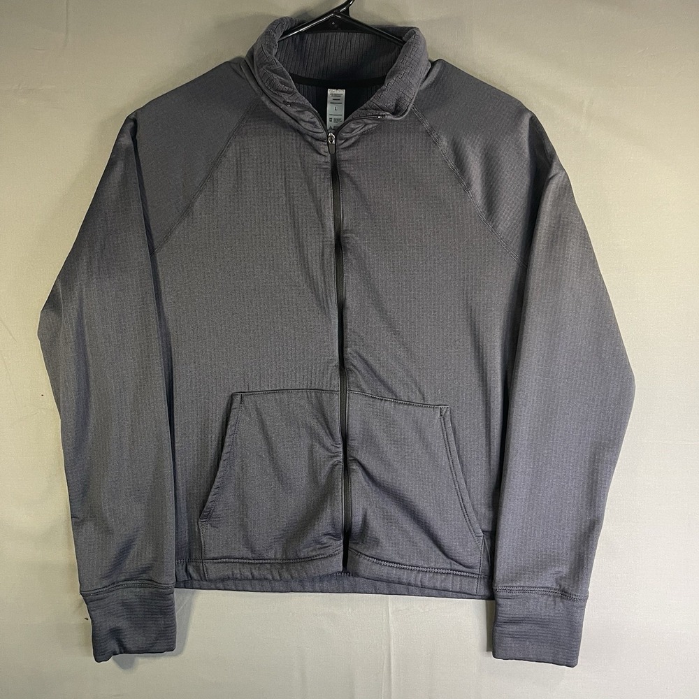 Activ8 Jacket Womens Large Zip Up Gray Active Gym Workout Wear Lightweight